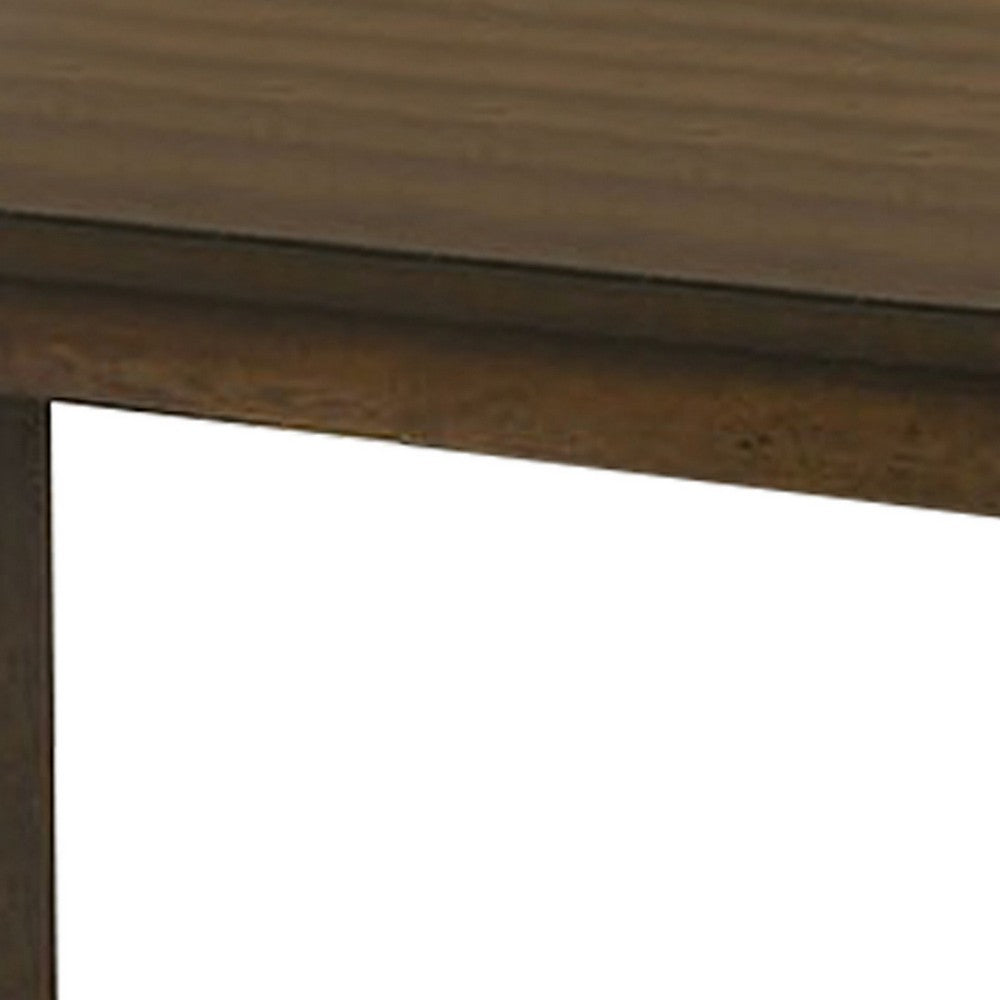 Rectangular Wooden Top Counter Height Table with Saber Legs, Brown - BM230597
