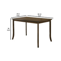Rectangular Wooden Top Counter Height Table with Saber Legs, Brown - BM230597