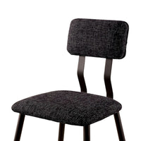 Fabric Counter Height Chairs with Angled Metal Legs, Set of 2, Black - BM230600