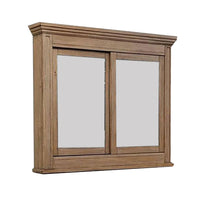 5 MM Beveled Cabinet Mirror with Storage, Brown - BM230633