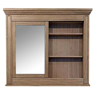 5 MM Beveled Cabinet Mirror with Storage, Brown - BM230633