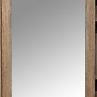 5 MM Beveled Cabinet Mirror with Storage, Brown - BM230633