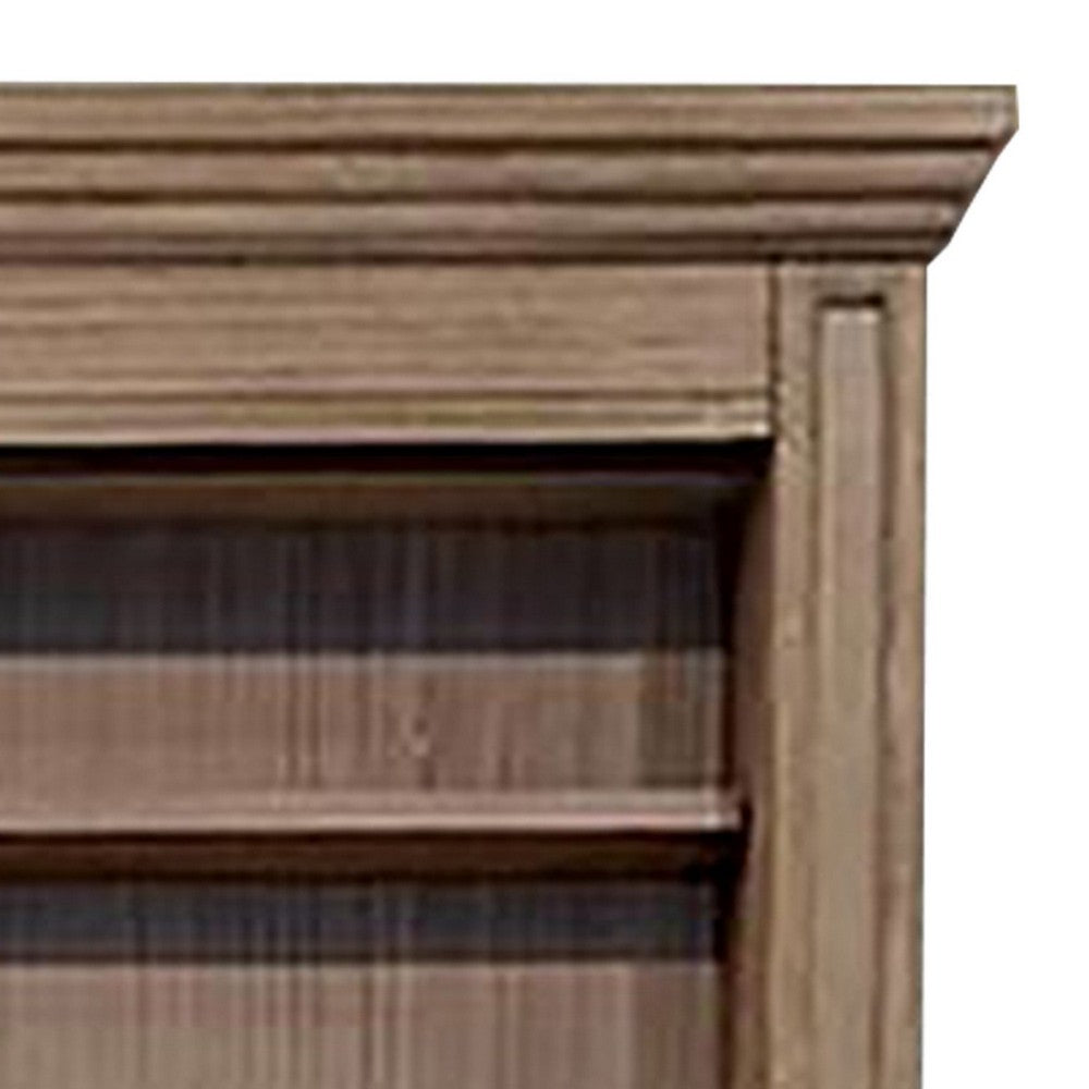 5 MM Beveled Cabinet Mirror with Storage, Brown - BM230633