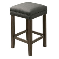 3 Piece Counter Height Dining Set with Stools, Gray - BM230638