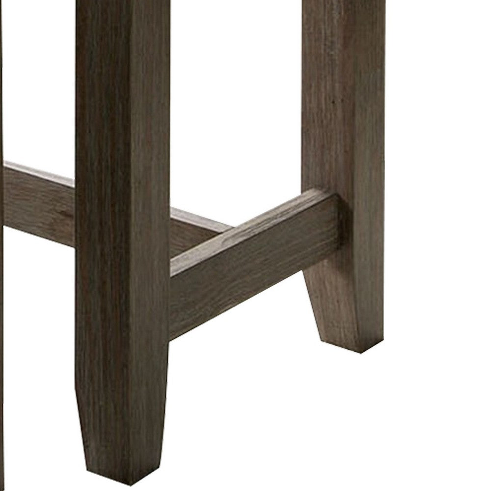 3 Piece Counter Height Dining Set with Stools, Gray - BM230638