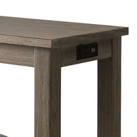 3 Piece Counter Height Dining Set with Stools, Gray - BM230638