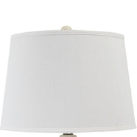 Hardback Shade Table Lamp with Double Gourd Ceramic Base, Cream - BM230952