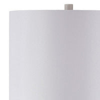 Carved Ceramic Base Table Lamp with Drum Shade, Set of 2, White - BM230953