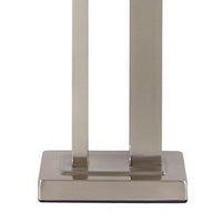 Metal Frame Table Lamp with Hardback Shade, Set of 2, White and Silver - BM230954