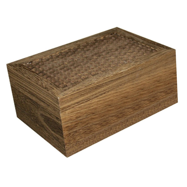 Wooden Storage Box with Intricately Carved Lidded Top, Set of 2, Brown - BM231487