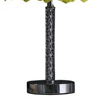Bloom Roses Drum Shade Table Lamp with Twisted Acrylic Base, Yellow  - BM231813