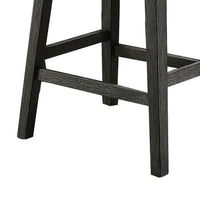 Fabric Saddle Counter Stool with Nailhead Trim, Set of 2, Gray - BM231841