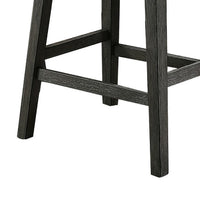 Fabric Saddle Counter Stool with Nailhead Trim, Set of 2, Gray - BM231841