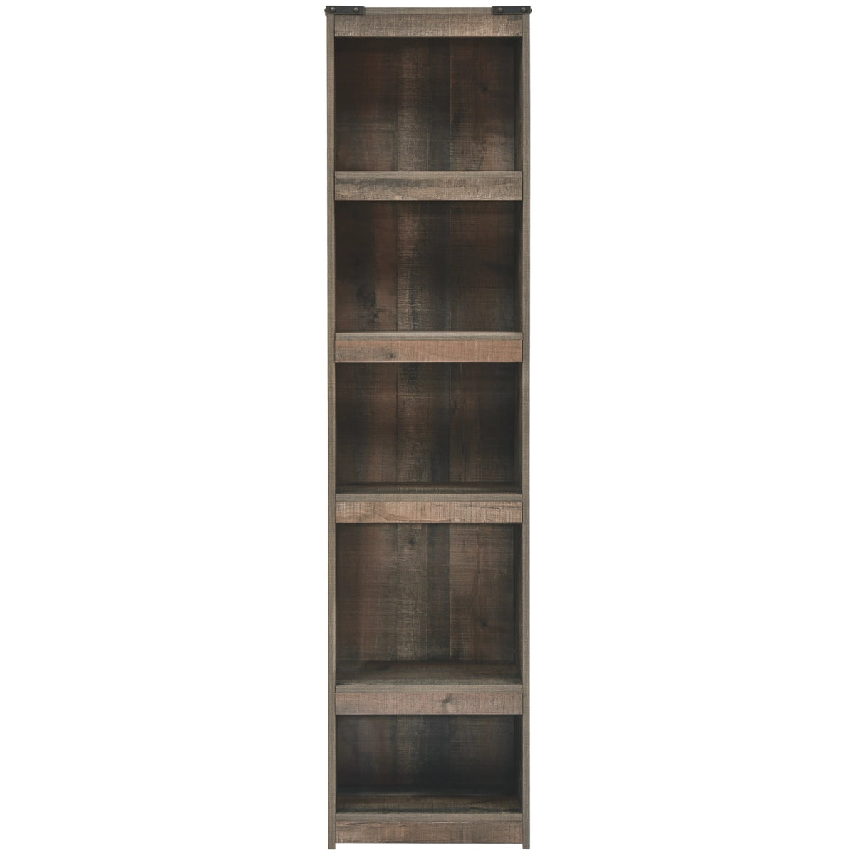 72 Inches 5 Compartment Wooden Pier with Metal Brackets, Brown