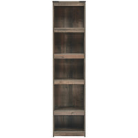72 Inches 5 Compartment Wooden Pier with Metal Brackets, Brown