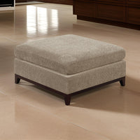 Fabric Cocktail Ottoman with Chamfered Feet, Gray - BM231981