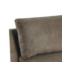 Fabric Armless Chair with Loose Back Pillows, Brown - BM231987