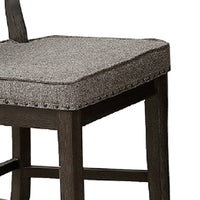 Curved Top Wooden High Chair with Flared Legs, Set of 2, Gray - BM232003