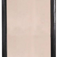 36 Inches Rectangular Wood Encased Mirror, Black - BM232102
