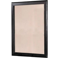 36 Inches Rectangular Wood Encased Mirror, Black - BM232102