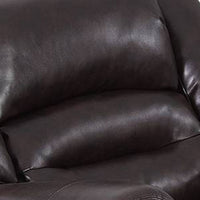 Nailhead Trim Leatherette Power Recliner, Brown - BM232138