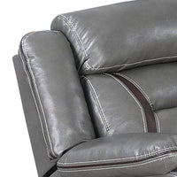 Leatherette Power Glider Recliner with USB Dock, Gray - BM232149