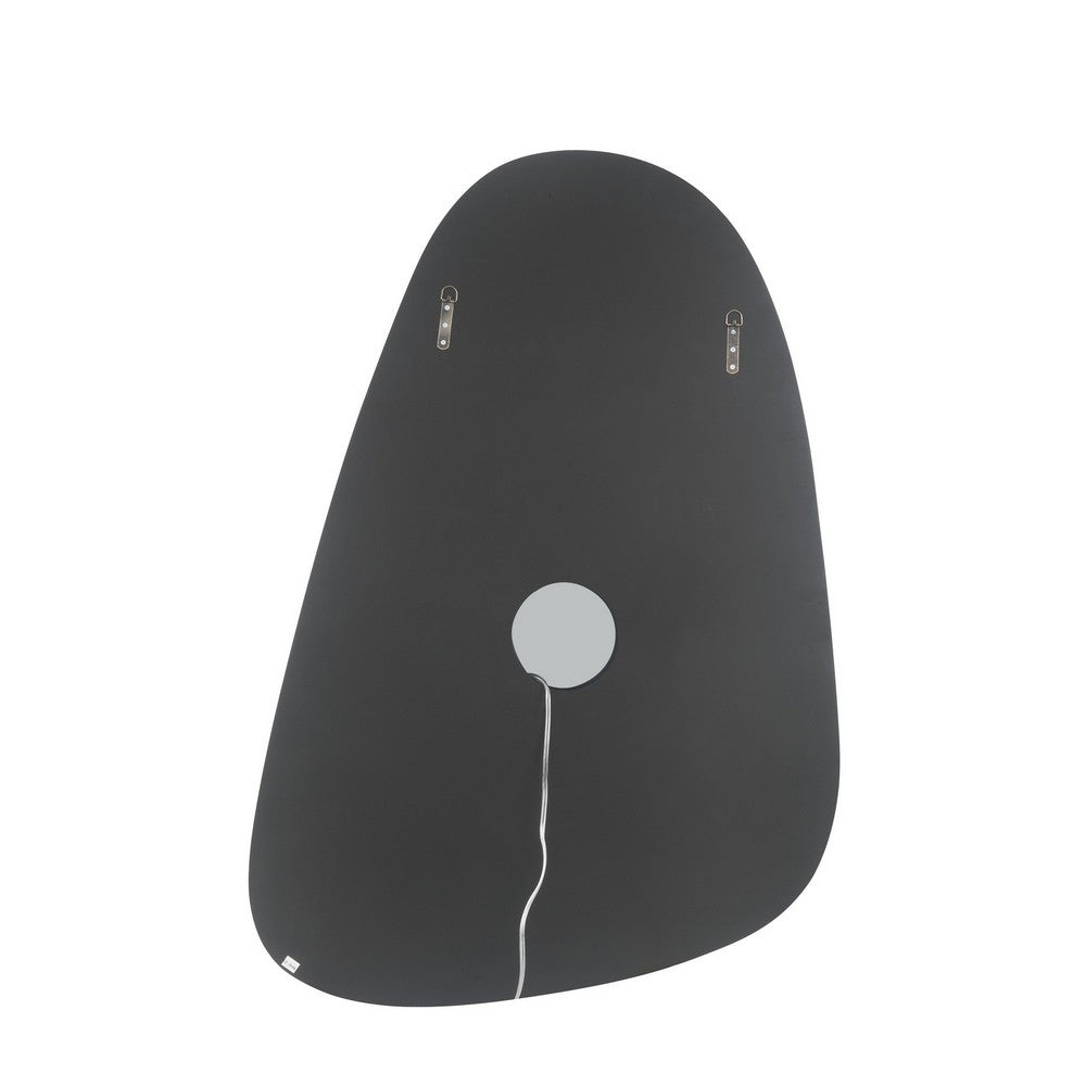 Irregular Beveled Wall Mirror with Touch Led, Silver - BM232516