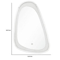 Irregular Beveled Wall Mirror with Touch Led, Silver - BM232516