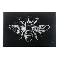 Rectangular Butterfly Wall Art with LED, Black and Silver - BM232519