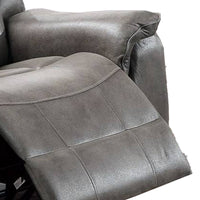 Fabric Manual Recliner Chair with Pillow Top Arms, Gray - BM232607