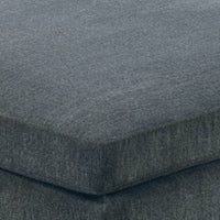 37 Inches Fabric Upholstered Wooden Ottoman, Gray - BM232630