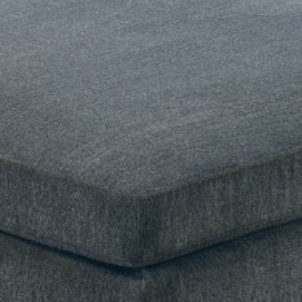 37 Inches Fabric Upholstered Wooden Ottoman, Gray - BM232630