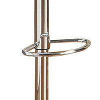 Adjustable Metal Bar Stools with Leatherette Upholstered Seat, Set of 2, Black - BM232879