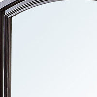 Wooden Mirror with Raised Frame and Molded Details, Brown - BM232902