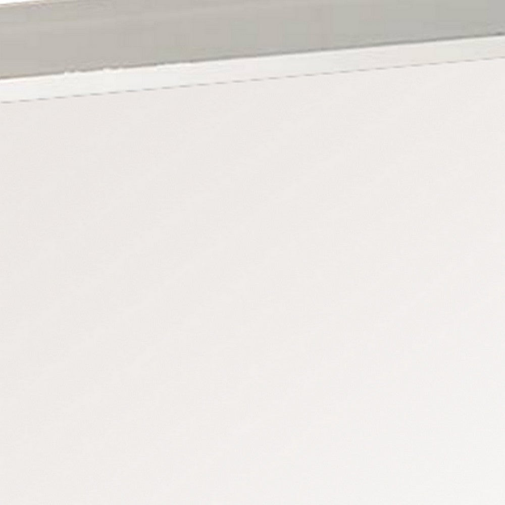 Modern Mirror with Rectangular Frame an Molded Details, White - BM232904