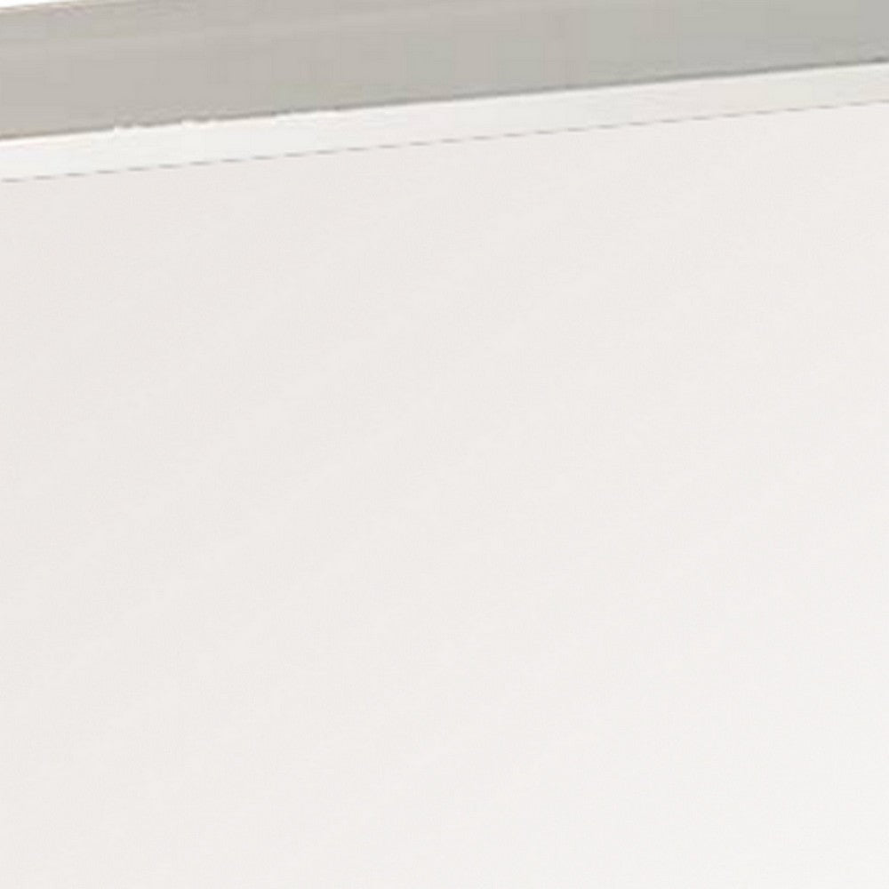 Modern Mirror with Rectangular Frame an Molded Details, White - BM232904