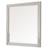 Modern Mirror with Rectangular Frame an Molded Details, White - BM232904