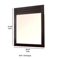 Wall Mirror with Wooden Carvings and Scrolled Frame, Gold - BM232967