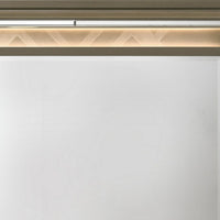Contemporary Wall Mirror with LED and Accent Details, Gold and Brown - BM232980