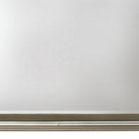 Contemporary Wall Mirror with LED and Accent Details, Gold and Brown - BM232980