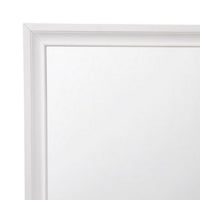 Wooden Rectangular Wall Mirror with Beveled Edges, White - BM232982