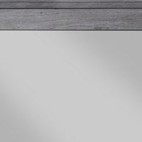 Traditional Wooden Wall Mirror with Rustic Style, Gray - BM232989