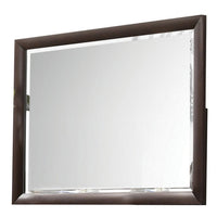 Wooden Rectangular Wall Mirror with Mounting Hardware, Brown - BM232990