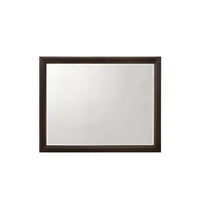 Wooden Rectangular Wall Mirror with Mounting Hardware, Brown - BM232990