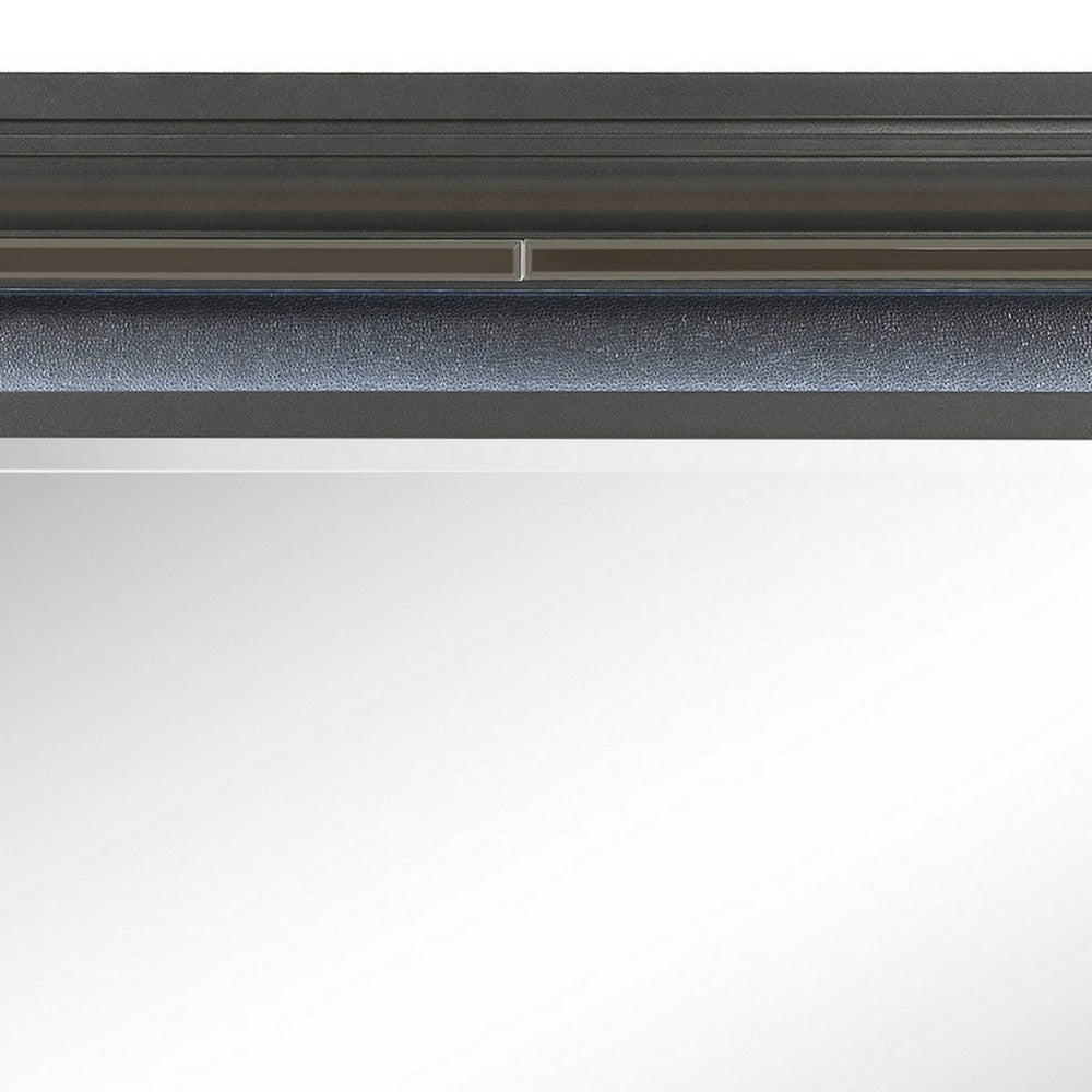 Wall Mirror with Mirror Accent and Beveled Edges, Gray - BM232993