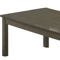 3 Piece Transitional Coffee Table and End Table with Block Legs, Gray - BM233095