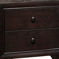 Transitional Wooden Nightstand with Two Spacious Drawers, Brown - BM233159