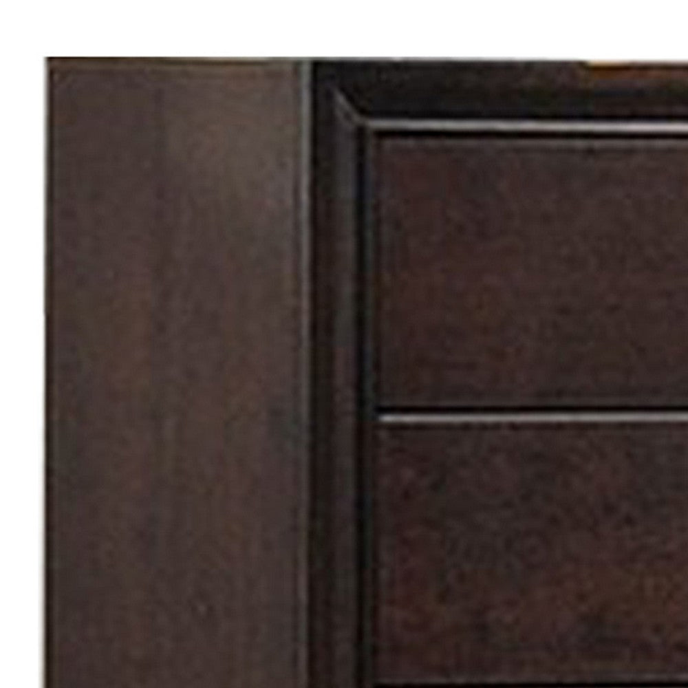 Transitional Wooden Chest with Five Spacious Drawers, Brown - BM233162