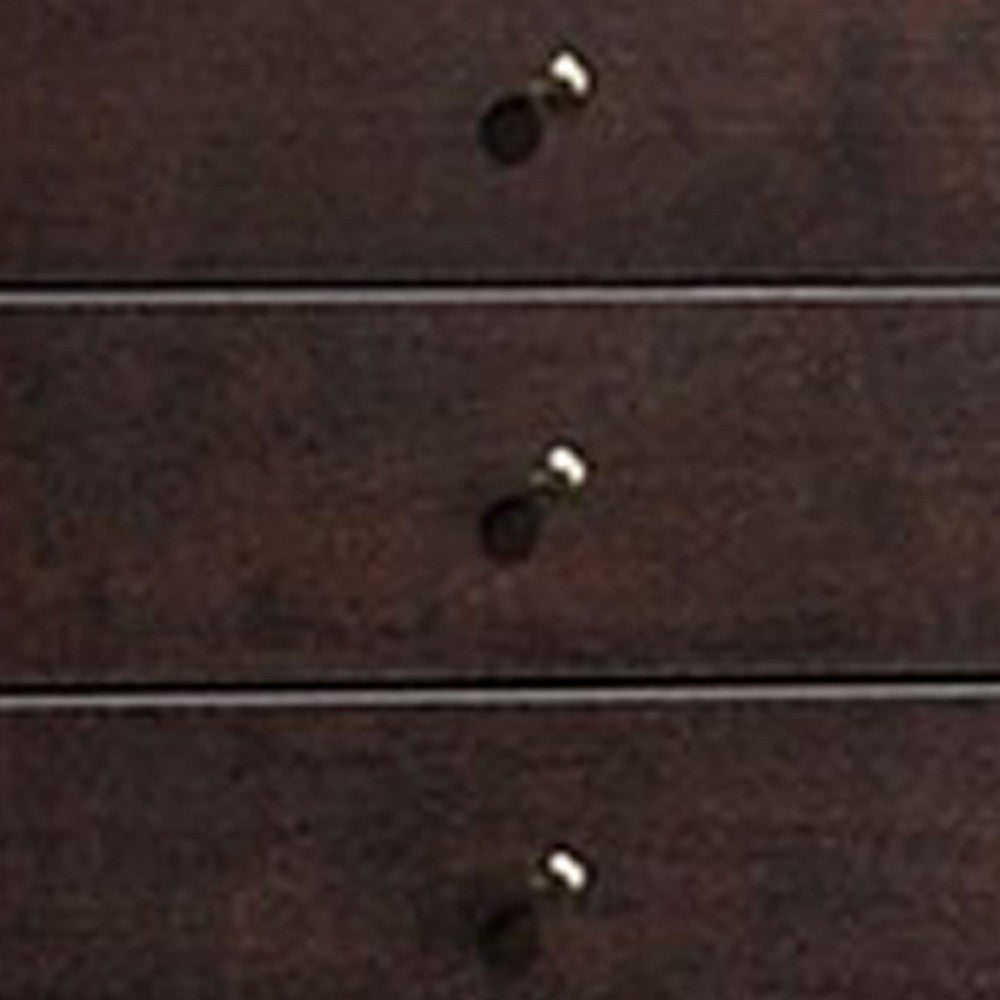 Transitional Wooden Chest with Five Spacious Drawers, Brown - BM233162