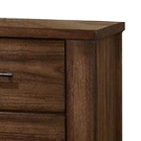 Tiva Wooden Nightstand with Two Drawers, Distressed Oak Brown - BM233163